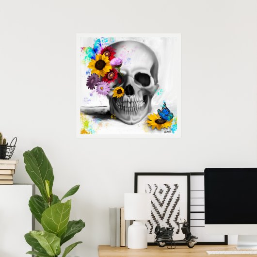 Blume der Blumenmousine Poster (Heimbüro)