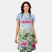 Blume der Blumenwasserfarbe personalisiert Schürze (Getragen)