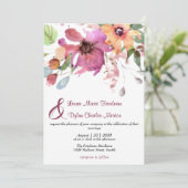 Blume der Blüte, Fuchsien und Orangen Einladung (Stehend Vorderseite)