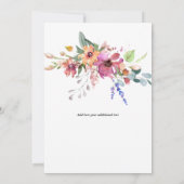 Blume der Blüte, Fuchsien und Orangen Einladung (Rückseite)