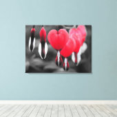 Blume der Blutungen im Herzen: Roter Farbschlag Leinwanddruck (Insitu (Holzboden))