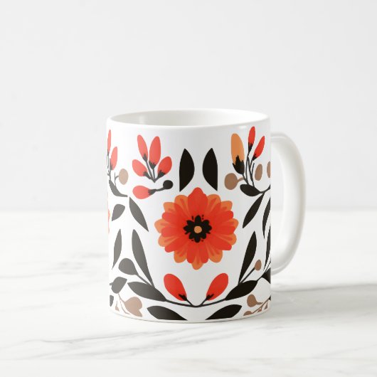 Blume der Boho-Freiheit Kaffeetasse (VorderseiteRechts)