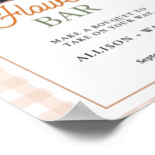 Blume der Brautschuhe vom Markt frisch Poster (Ecke)