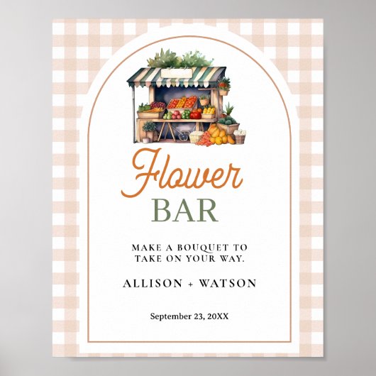 Blume der Brautschuhe vom Markt frisch Poster (Vorne)