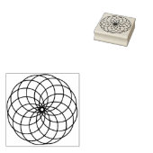 Blume der Briefmarke von Altkautschuk Gummistempel (Stempel)