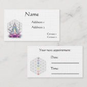 Blume der Chakra-Goddess-Terminkarte Terminkarte (Vorne/Hinten)