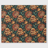 Blume der coolen Rose Naturschutzpapier Geschenkpapier (Flach)