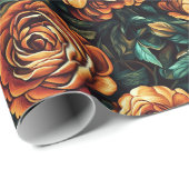 Blume der coolen Rose Naturschutzpapier Geschenkpapier (Rolleneckpunkt)