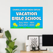 Blume der Custom Vacation Bible School Poster (Heimbüro)