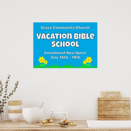 Blume der Custom Vacation Bible School Poster (Küche)