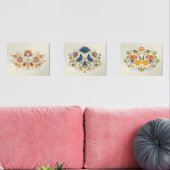 Blume der einfachen slawischen Volkskunst Kunst Bilderwand Sets (Wohnzimmer)