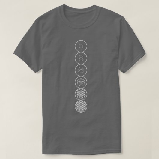 Blume der Evolution des Lebens T-Shirt (Design vorne)