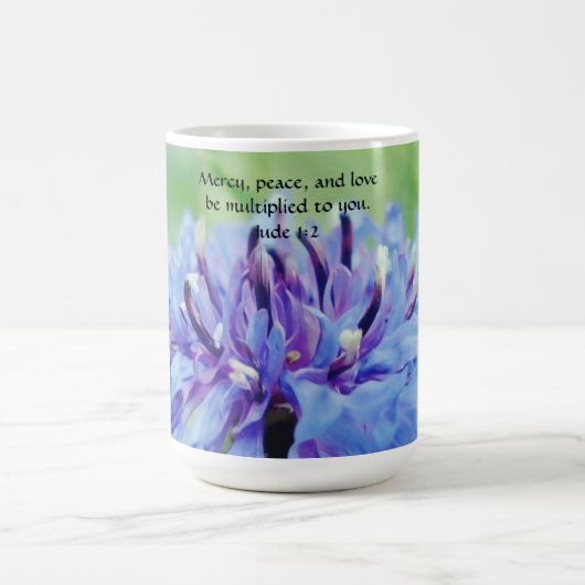 Blume der Faith Jude Blue Blume Tasse (Mittel)