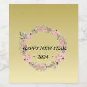 Blume der Farbe Aquarellfarben, Name des Farbverla Weinetikett (Einzelnes Label)