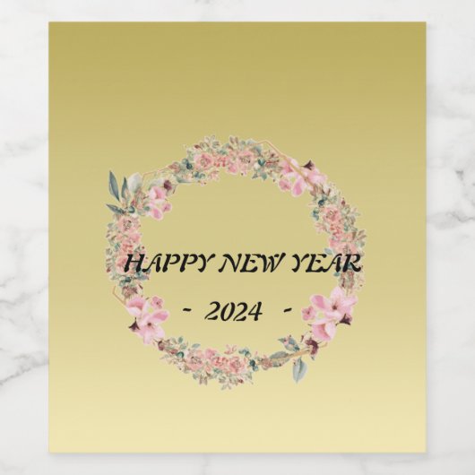 Blume der Farbe Aquarellfarben, Name des Farbverla Weinetikett (Einzelnes Label)