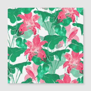 Blume der farbenfrohen Natur Blätter Muster Magnetkarte