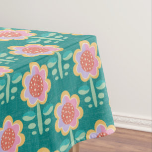 Blume der Federrückführung Tischdecke