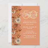 Blume der Frau im Herbst 50. Geburtstag Einladung (Vorderseite)