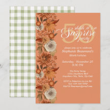 Blume der Frau im Herbst 50. Geburtstag