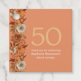 Blume der Frau im Herbst 50. Geburtstag Geschenkanhänger