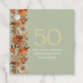 Blume der Frau im Herbst 50. Geburtstag Geschenkanhänger