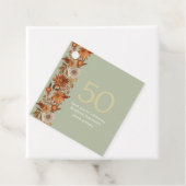 Blume der Frau im Herbst 50. Geburtstag Geschenkanhänger (Beispiel)