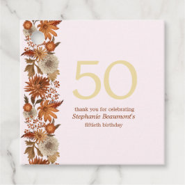 Blume der Frau im Herbst 50. Geburtstag Geschenkanhänger