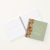 Blume der Frau im Herbst 50. Geburtstag Notizblock (Innenseite)