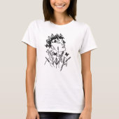 Blume der Frauen Verlasse Dark Butterfly Face Port T-Shirt (Vorderseite)