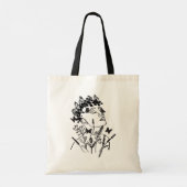 Blume der Frauen Verlasse Dark Butterfly Face Port Tragetasche (Rückseite)