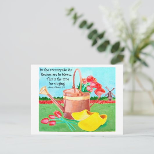 Blume der Freundschaft Inspiration Postkarte (Stehend Vorderseite)