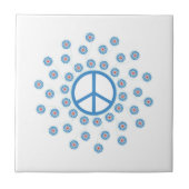 Blume der Friedenssymbole Fliese (Vorderseite)
