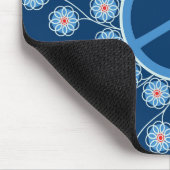 Blume der Friedenssymbole Mousepad (Ecke)