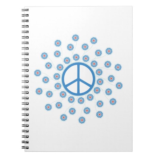 Blume der Friedenssymbole Notizblock (Vorderseite)