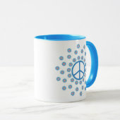 Blume der Friedenssymbole Tasse (VorderseiteRechts)