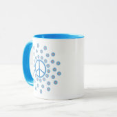 Blume der Friedenssymbole Tasse (Vorderseite Links)
