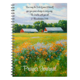 Blume der friedlichen Landschaft Faith Bible Verse Notizblock