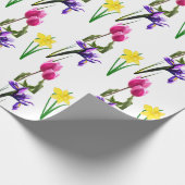 Blume der Frühlingssaison Irische Daffodien Handwe Geschenkpapier (Ecke)