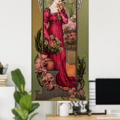 Blume der Gärten von Élisabeth Sonrel Poster (Heimbüro)