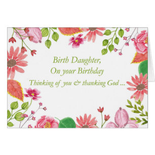 Blume der Geburt Tochter Wasserfarbe Religiöse Geb