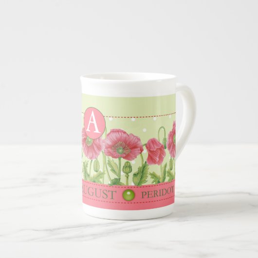 Blume der Geburt und August Knochen China Tasse (Vorderseite Rechts)