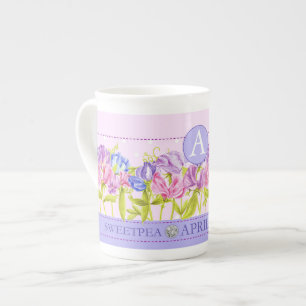 Blume der Geburt und Gem April Knochen China Tasse