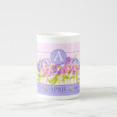 Blume der Geburt und Gem April Knochen China Tasse (Vorderseite)
