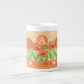 Blume der Geburt und Gem Oktober Knochen China Tas Porzellantasse (Vorderseite)