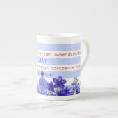 Blume der Geburt und Gem Stripe Tasse Juli Knochen (Vorderseite Rechts)
