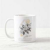 Blume der Geburt von Capricorn zodiac Monat Geburt Kaffeetasse (Links)