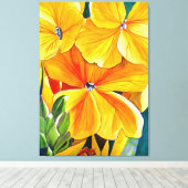 Blume der Gelbblume Leinwanddruck (Insitu (Holzboden))