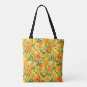 Blume der gelben und orangen Marigold-Art Tasche (Rückseite)