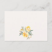 Blume der Gelben Wasserfarbe Rose Beratung für Paa Begleitkarte (Rückseite)