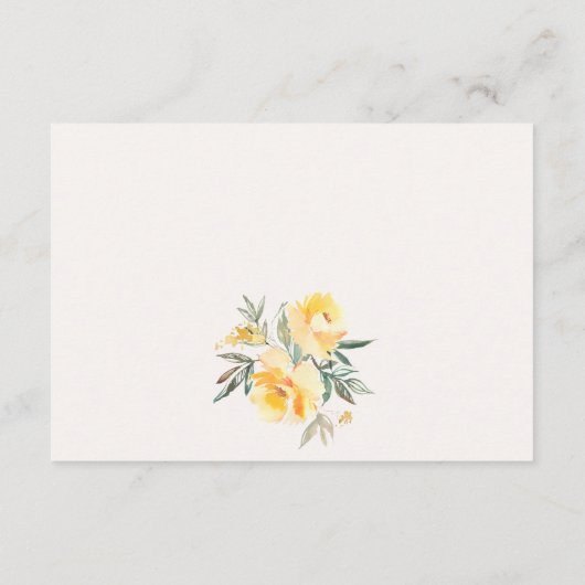 Blume der Gelben Wasserfarbe Rose Beratung für Paa Begleitkarte (Rückseite)